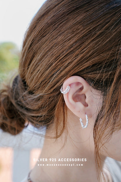 MZ778 SILVER 925 SMALL HOOP EARRING