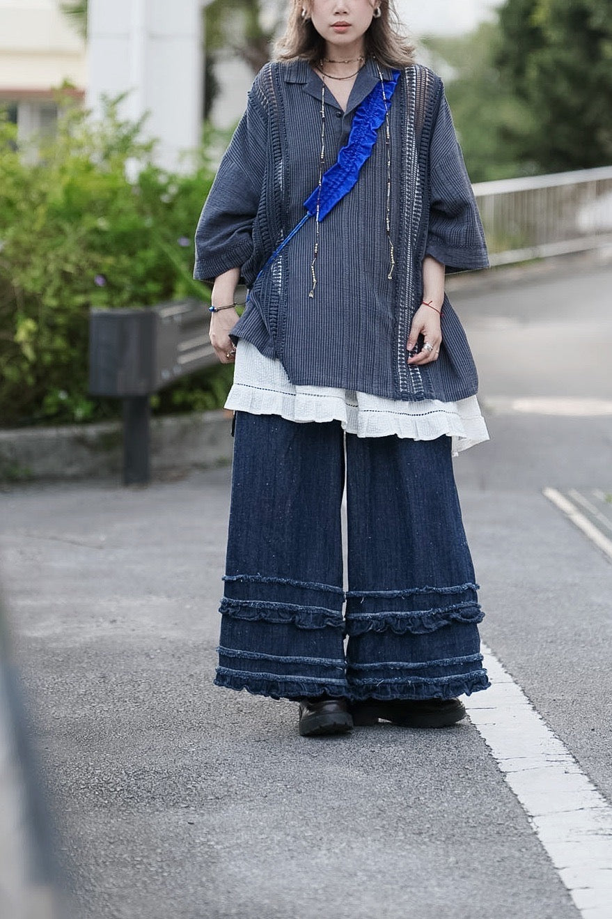 CB103 RUFFLE DENIM JEANS