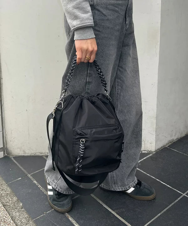 NA439 2WAY DRAWSTRING BUCKET BAG