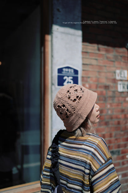 MZ513 CROCHET FLORAL HAT