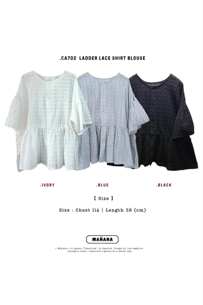 CA702 LADDER LACE SHIRT BLOUSE