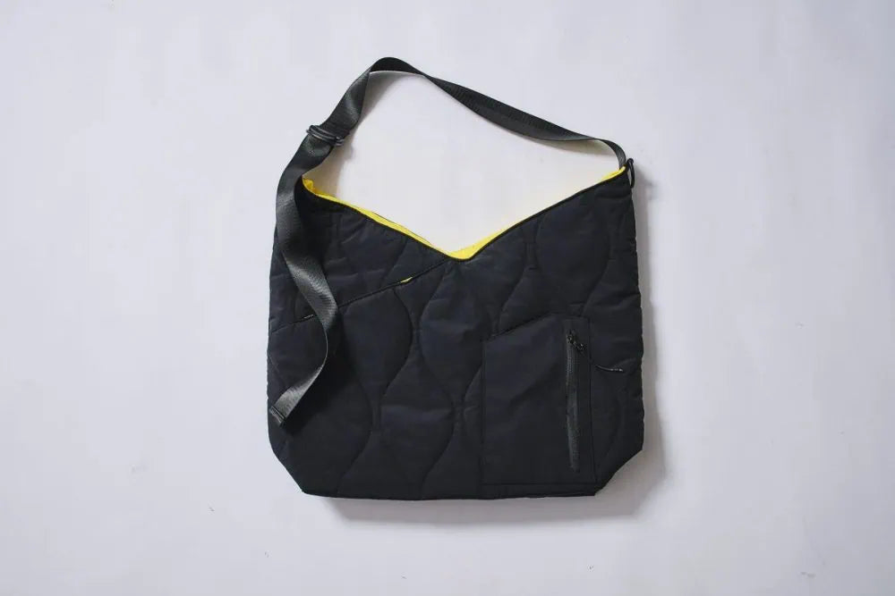 NA499 2-TONE QUILTED AZUMA 2WAY SHOULDER BAG