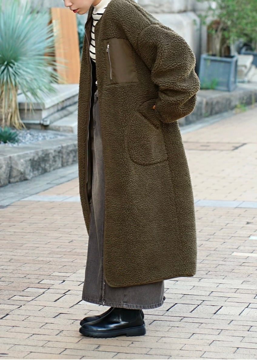 NA423 BOA FLEECE LONG COAT