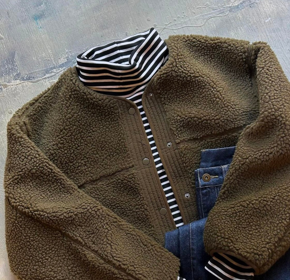 NA424 BOA FLEECE HALF COAT