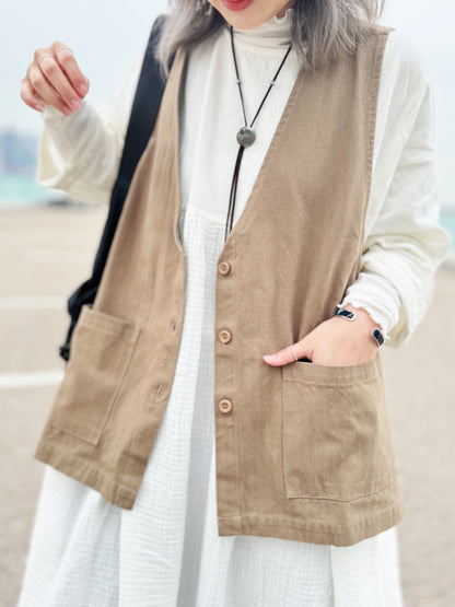 CA595 Textured Split Vest