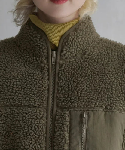 NA425 BOA FLEECE HIGH NECK JACKET
