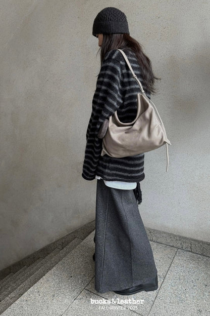 MZ764 ITALIAN LEATHER HANDMADE SHOULDER BAG