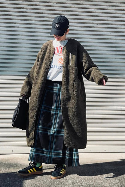 NA423 BOA FLEECE LONG COAT