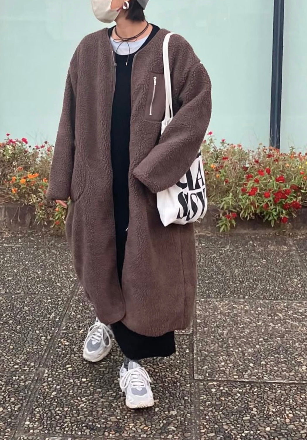 NA423 BOA FLEECE LONG COAT