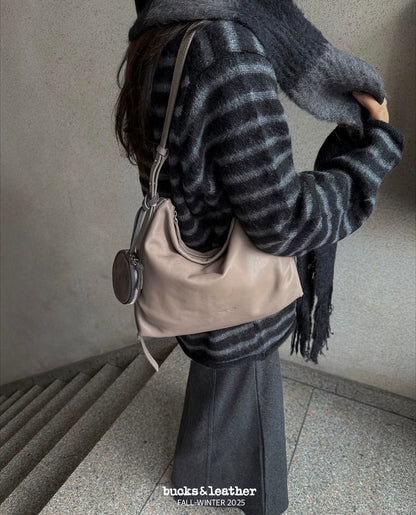 MZ764 ITALIAN LEATHER HANDMADE SHOULDER BAG