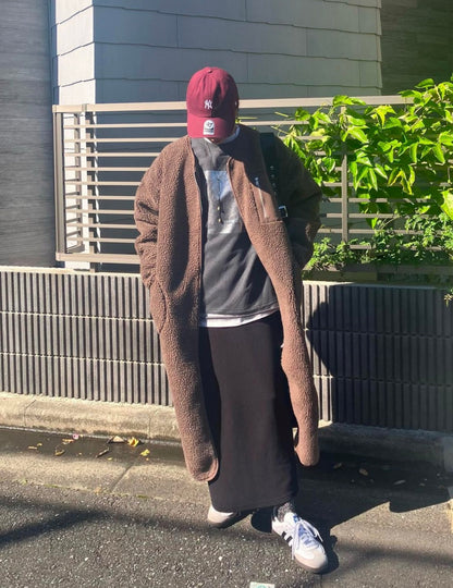NA423 BOA FLEECE LONG COAT