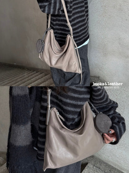 MZ764 ITALIAN LEATHER HANDMADE SHOULDER BAG