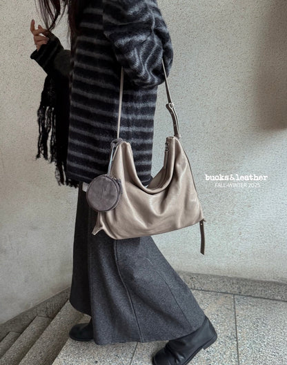 MZ764 ITALIAN LEATHER HANDMADE SHOULDER BAG