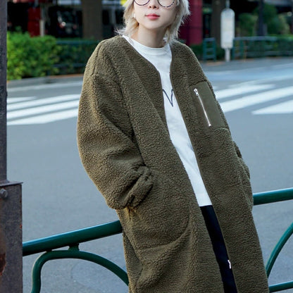 NA423 BOA FLEECE LONG COAT