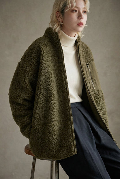 NA425 BOA FLEECE HIGH NECK JACKET