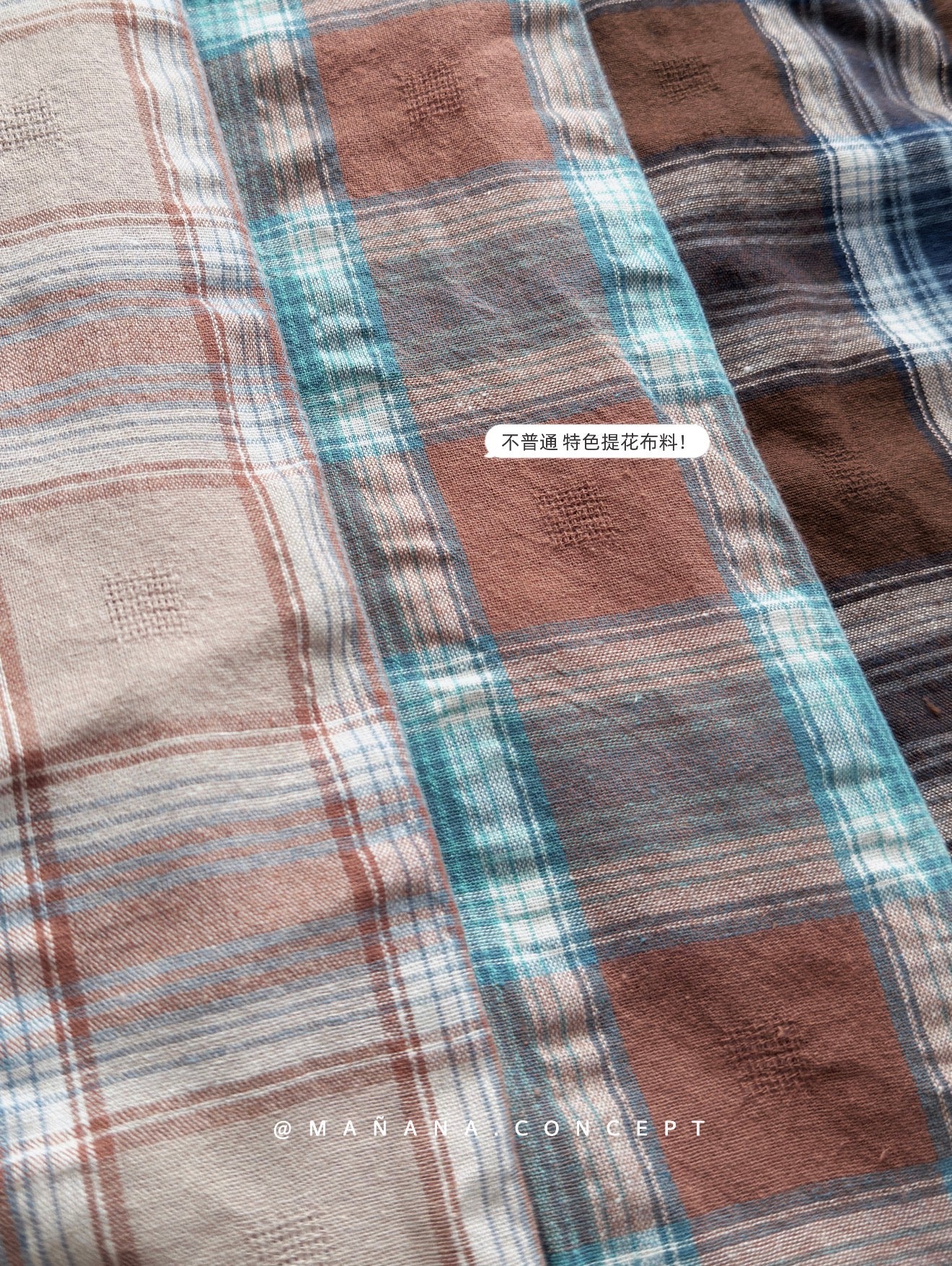 CB107 DOBBY PLAID SHIRT BLOUSE