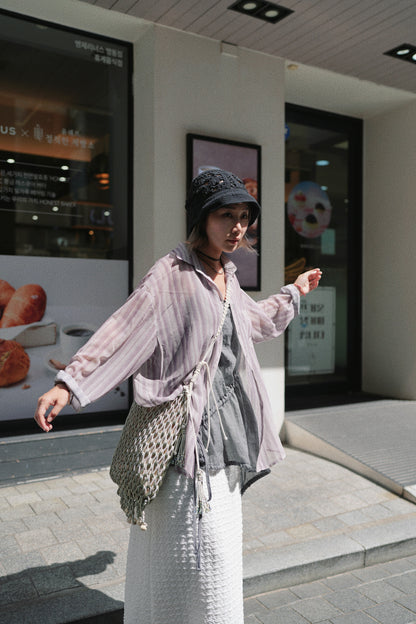MZ517 SHEER STRIPE SHIRT