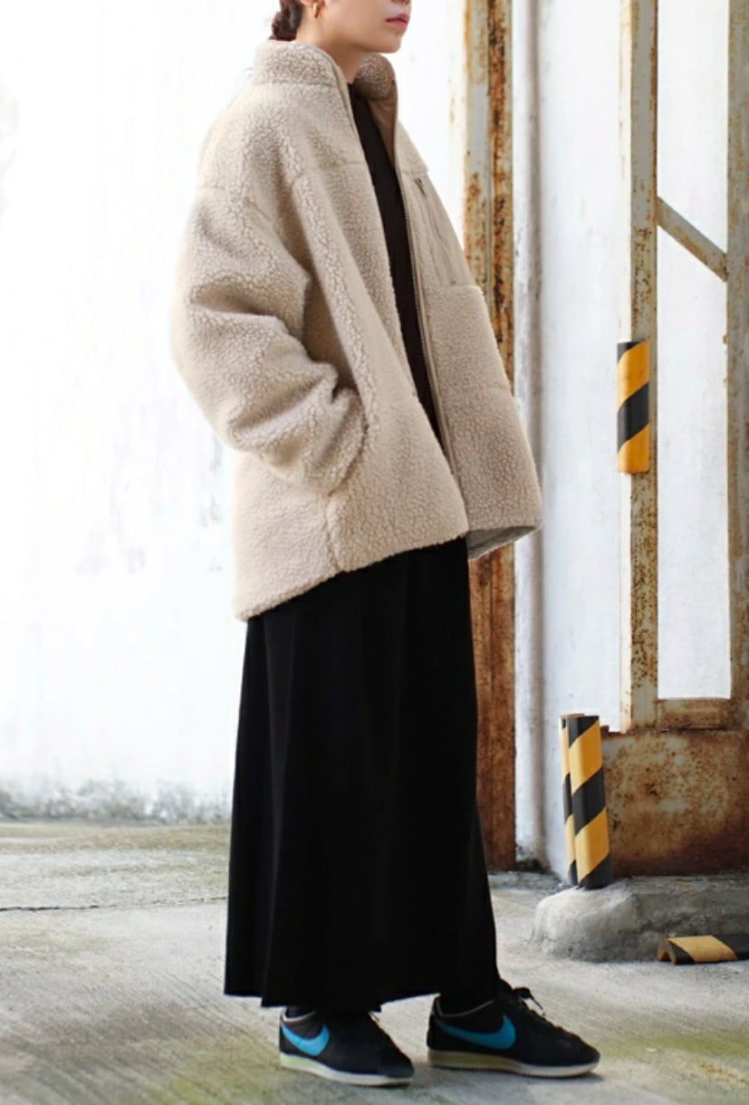 NA425 BOA FLEECE HIGH NECK JACKET