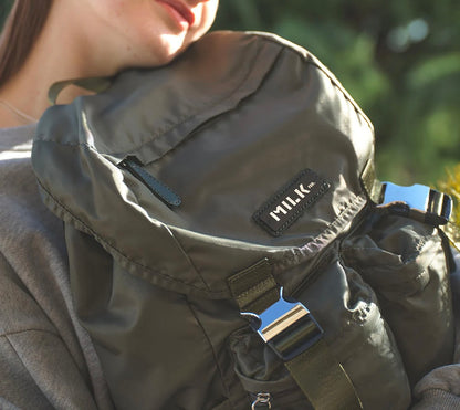 CA597 MILKFED. Logo Plate Backpack