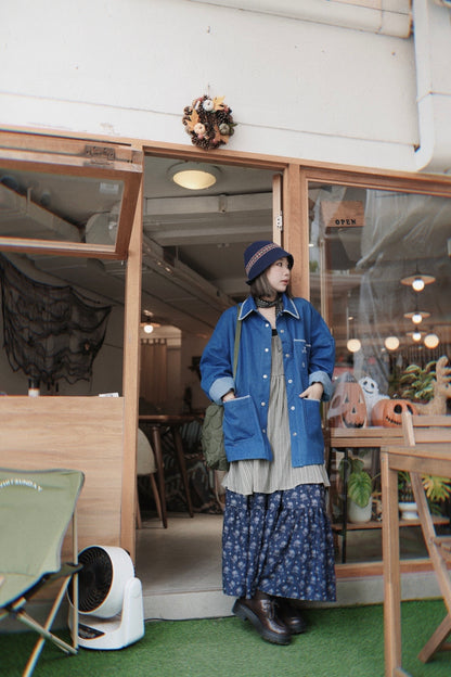 MZ853 STITCHED DENIM JACKET