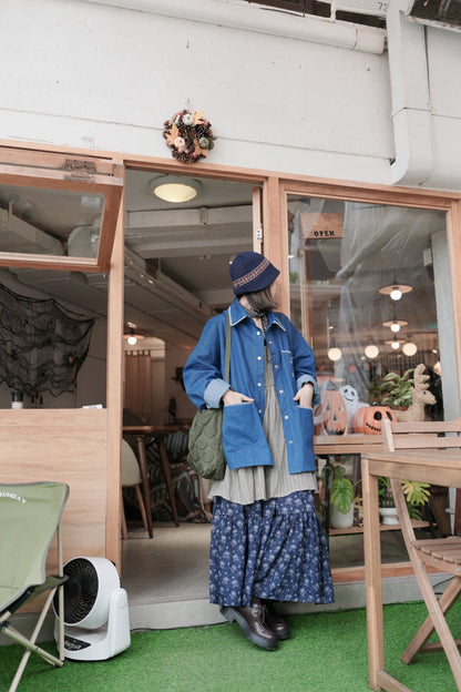 MZ853 STITCHED DENIM JACKET