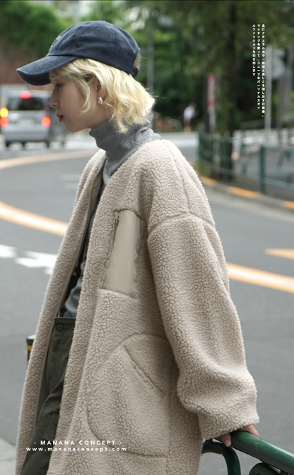 NA423 BOA FLEECE LONG COAT