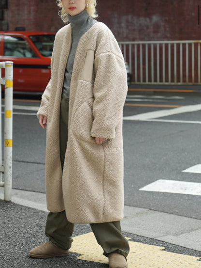 NA423 BOA FLEECE LONG COAT