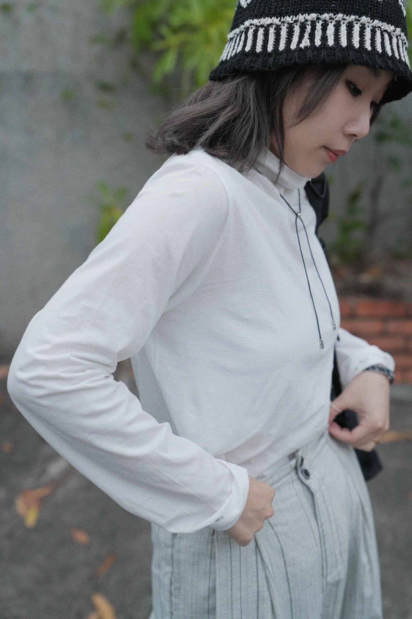 MZ706 HALF NECK COTTON TOP
