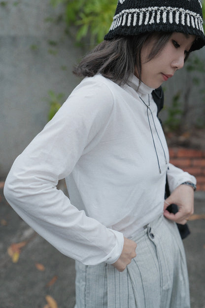 MZ706 HALF NECK COTTON TOP