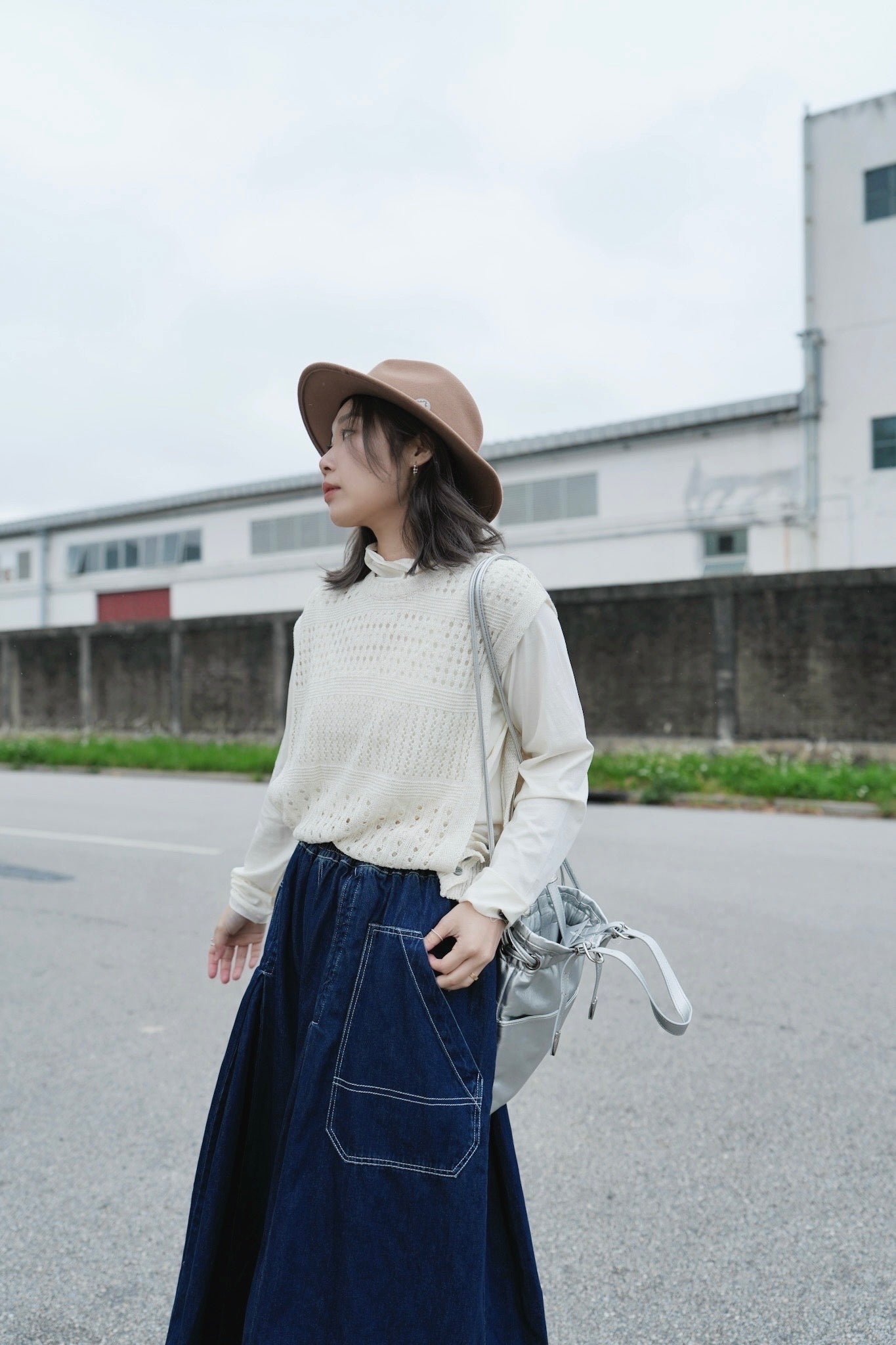 MZ706 HALF NECK COTTON TOP