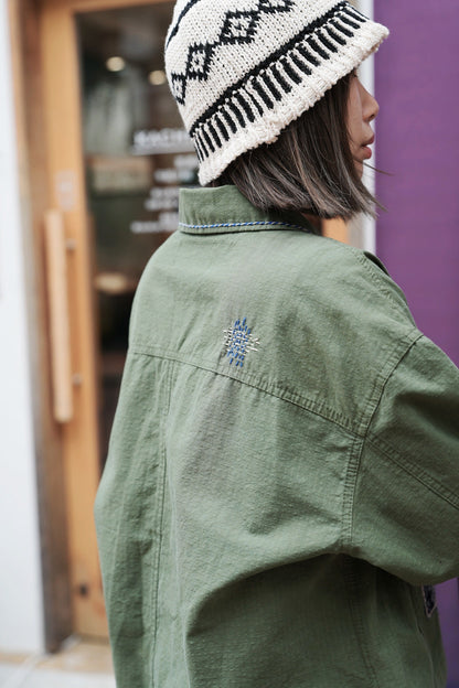 MZ851 STITCHED PATCHWORK MILITARY JACKET