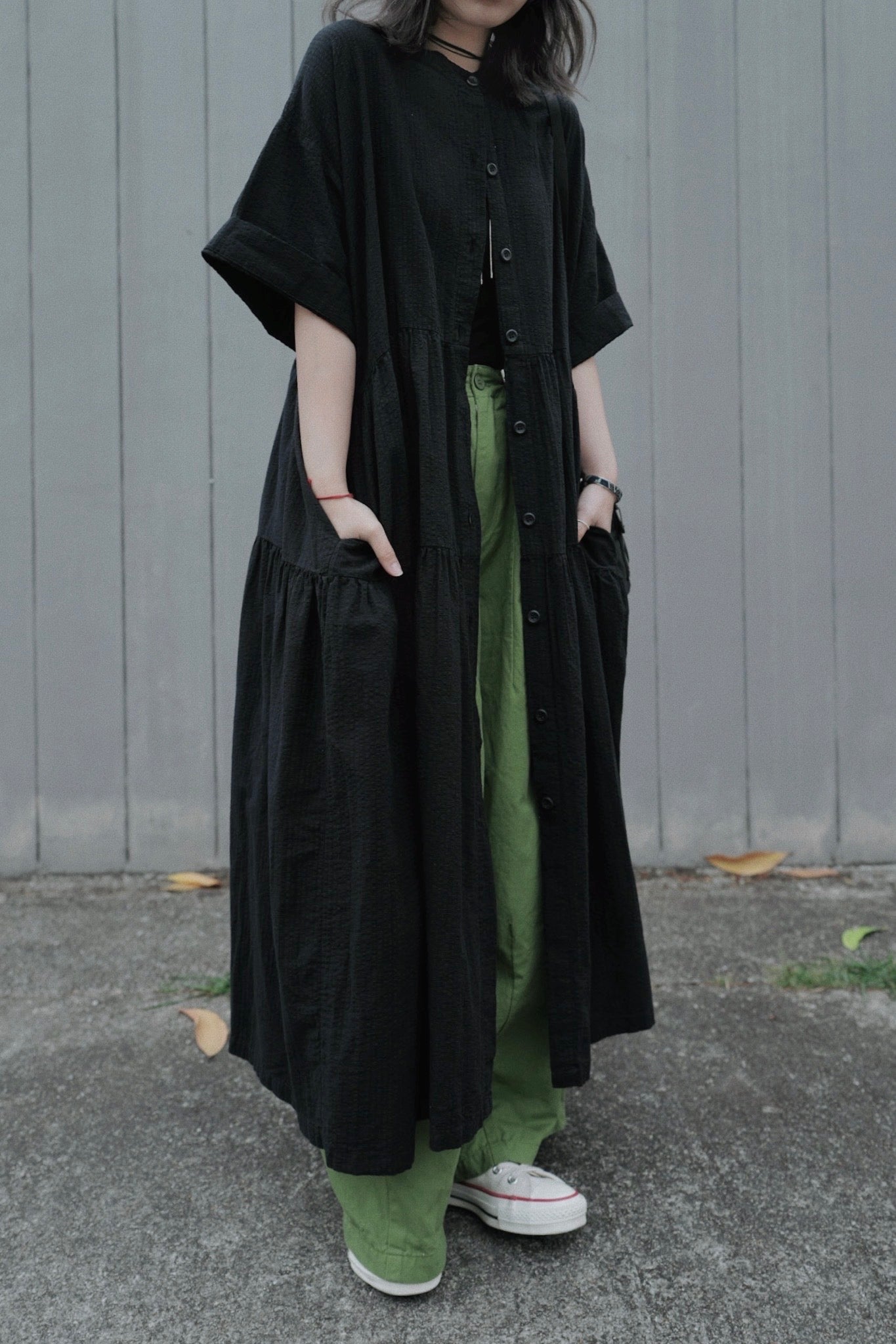CA688 SEERSUCKER SHIRT DRESS