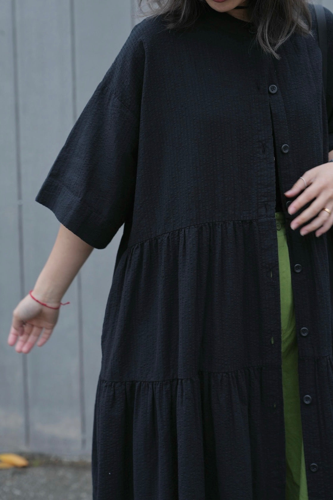 CA688 SEERSUCKER SHIRT DRESS