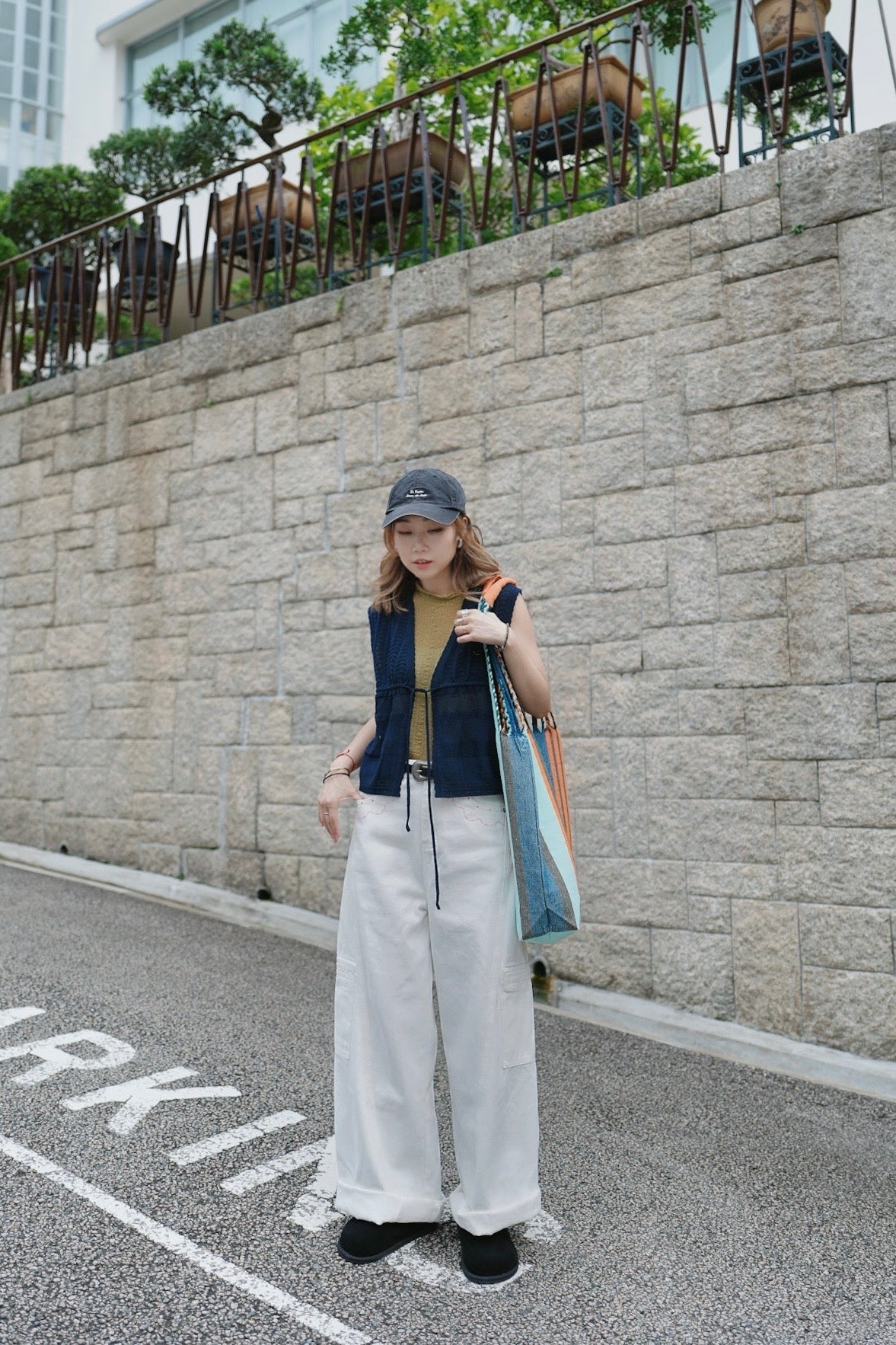 MZ760 RIBBON KNIT VEST