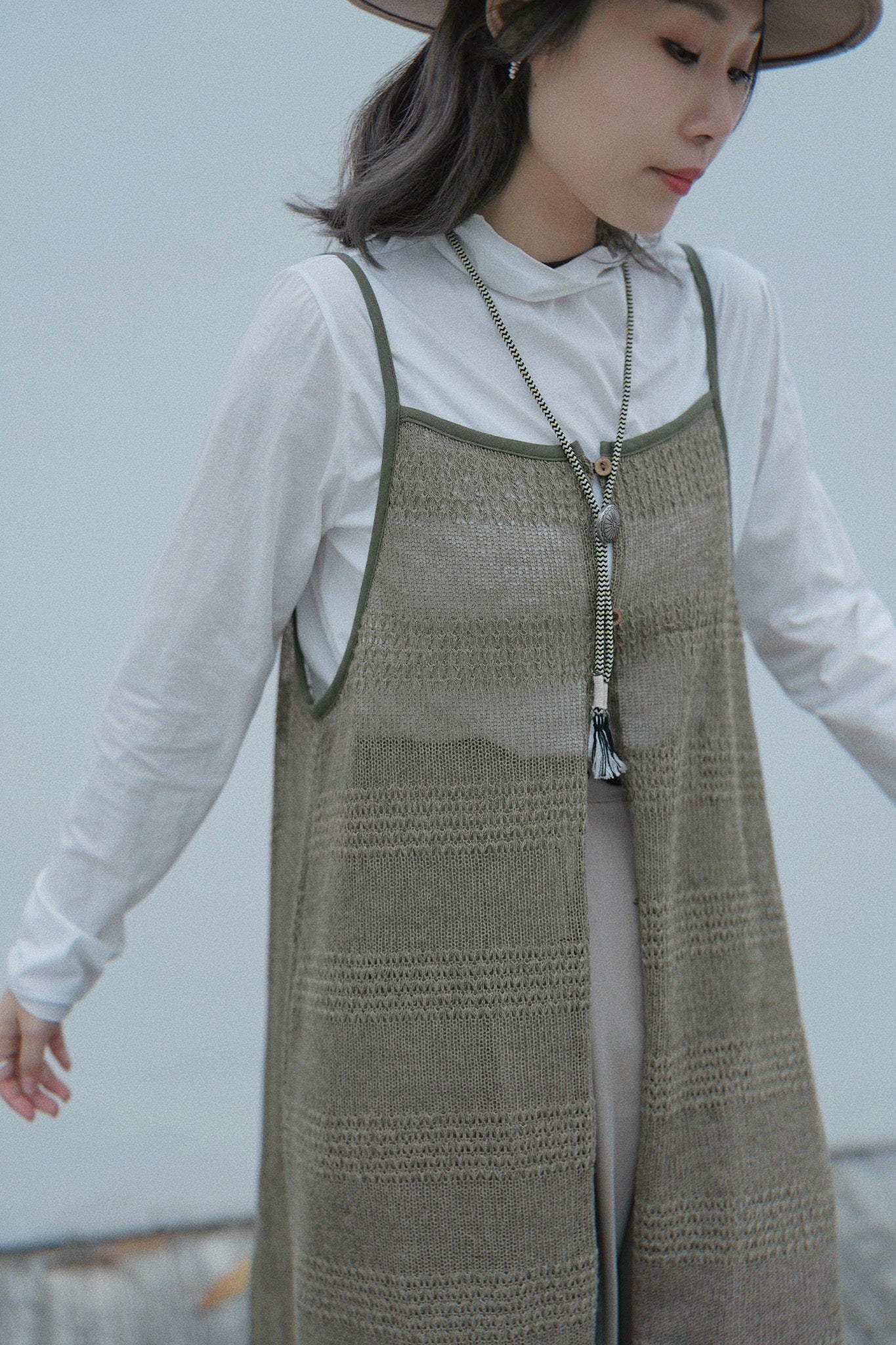 CA694 CROCHET KNIT ONE PIECE DRESS