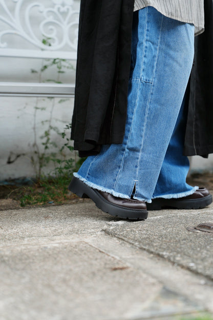 CA908 WASHED DENIM JEANS WITH BELT