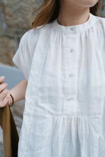 MZ788 COTTON GAUZE POCKET SHIRT BLOUSE