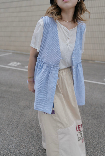 MZ789 BOXY HENLEY NECK TOP 【 2件減-$20, 3件減-$40 】
