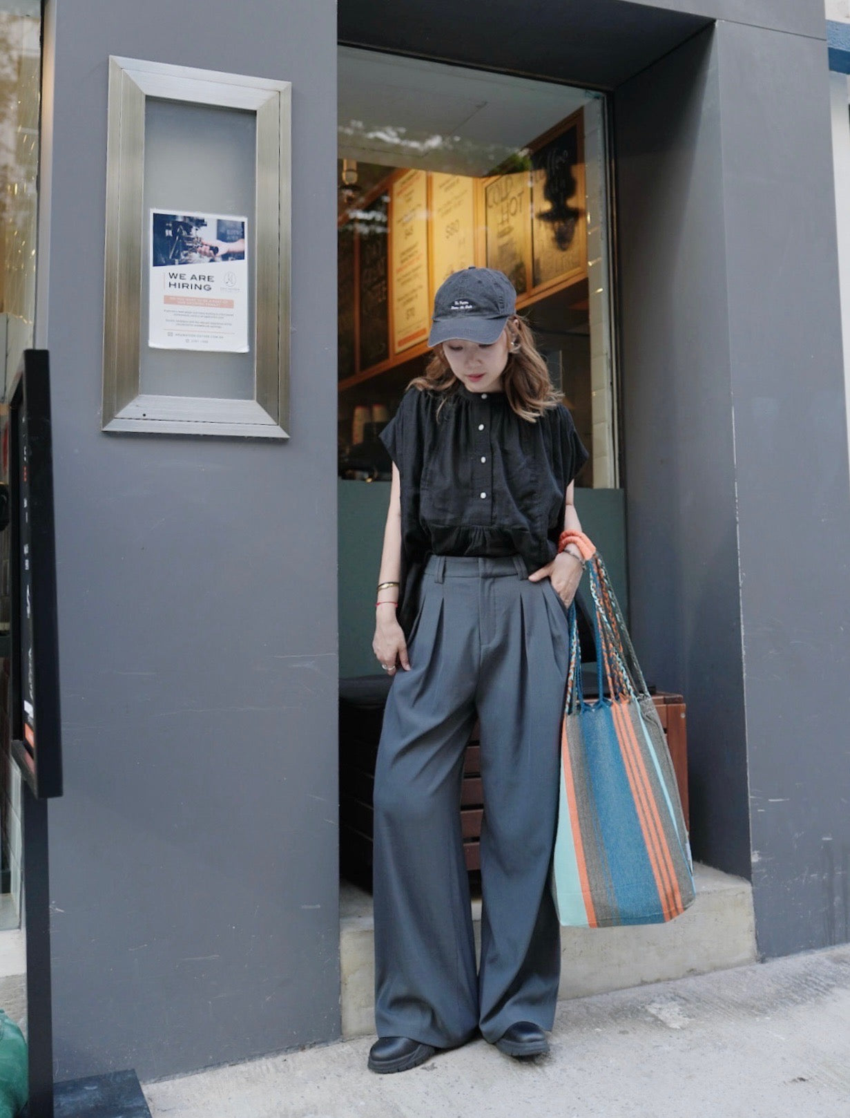 MZ766 PLEATED WIDE LEG PANTS