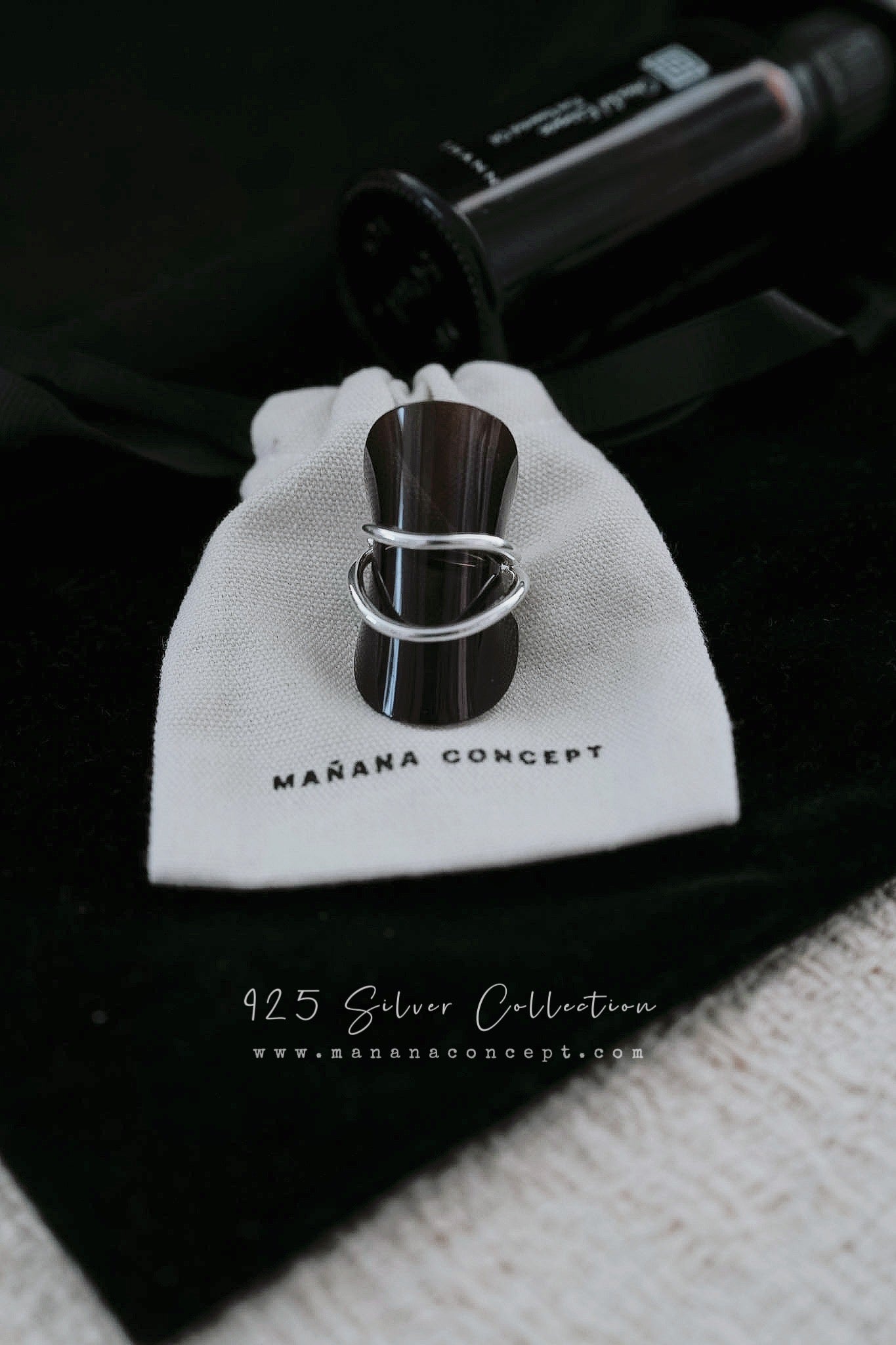 MB028 925 SILVER RING - Galet