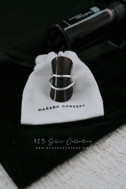MB028 925 SILVER RING - Galet