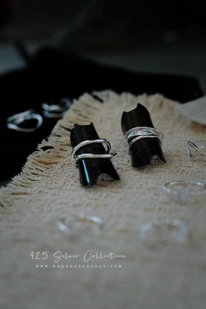 MB027 925 SILVER RING - Étreinte