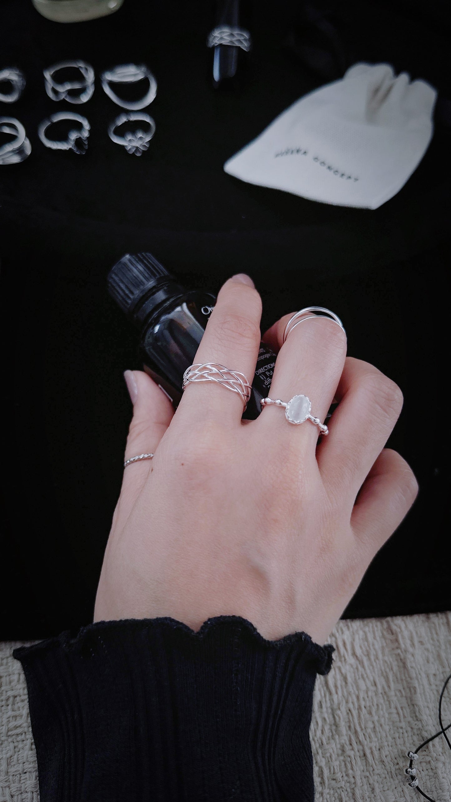 MB027 925 SILVER RING - Dentelle