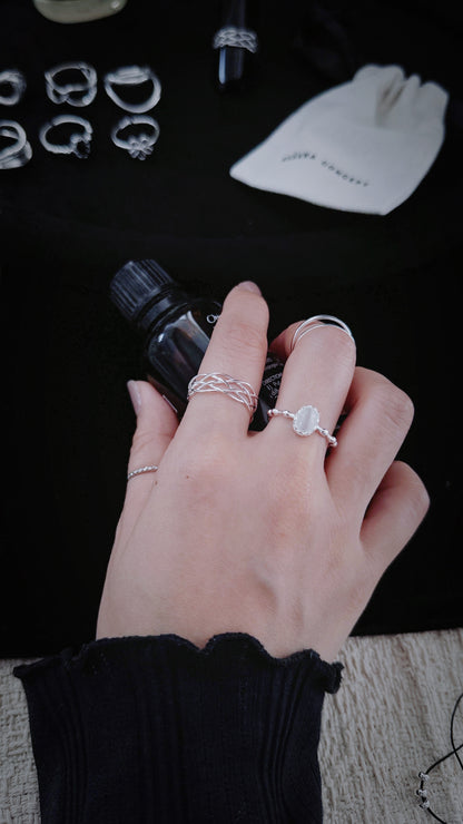 MB027 925 SILVER RING - Dentelle