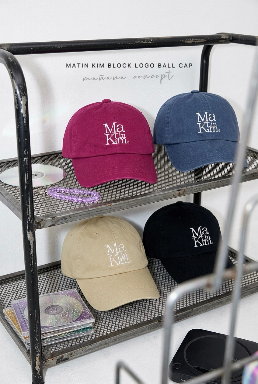 MATIN KIM BLOCK LOGO BALL CAP / 4 colors