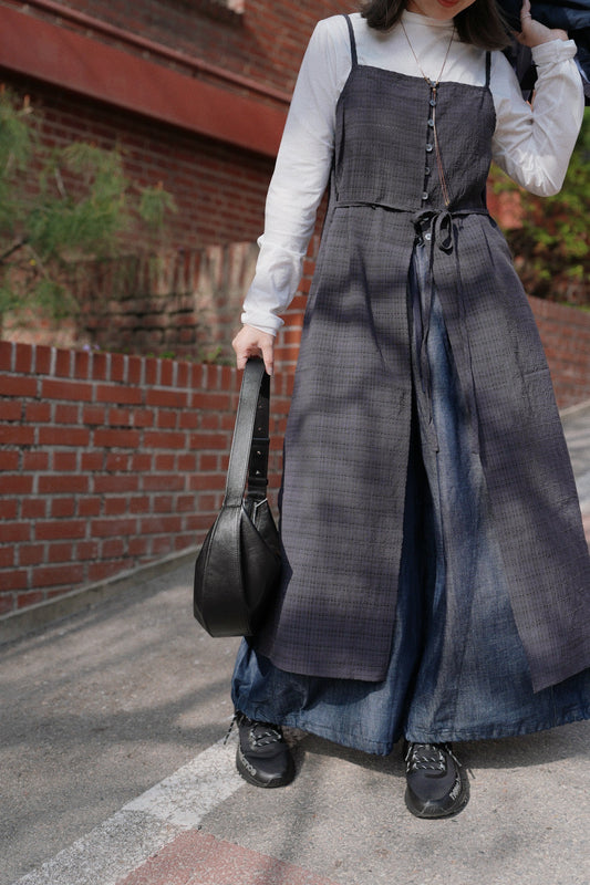 MZ709 CRINKLE LAYER DRESS