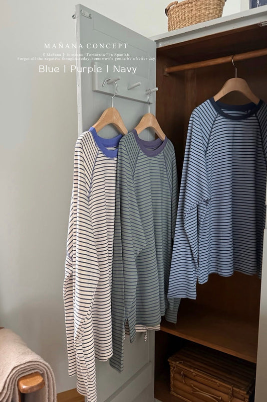 MB065 STRIPED RAGLAN LONG SLEEVE T-SHIRT