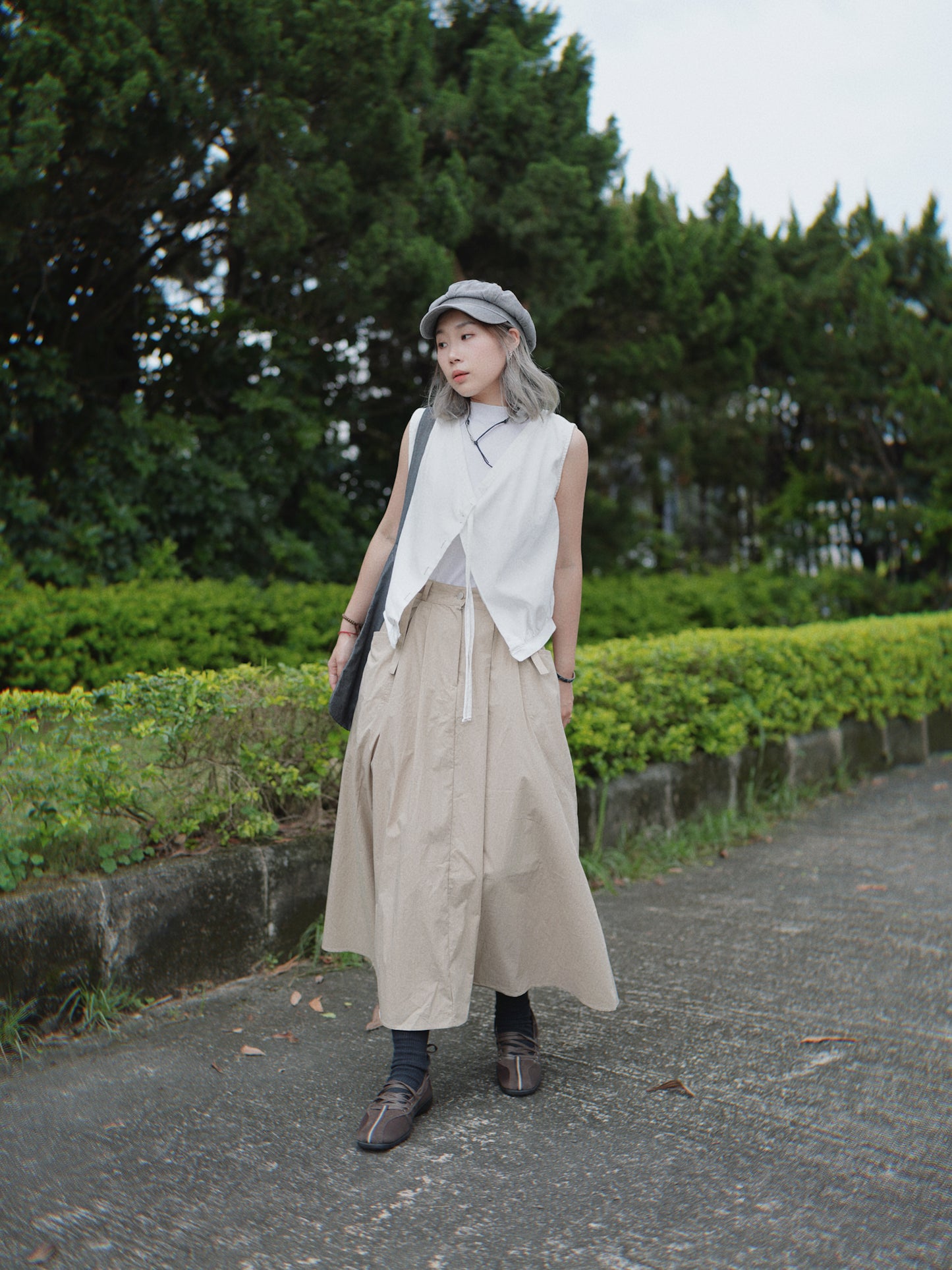 MZ358 Washed Denim Newsboy Cap