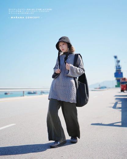 CA642 SOFT GAUZE WIDE LEG PANTS