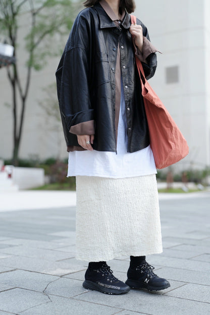 MZ859 CRINKLE STRAIGHT SKIRT